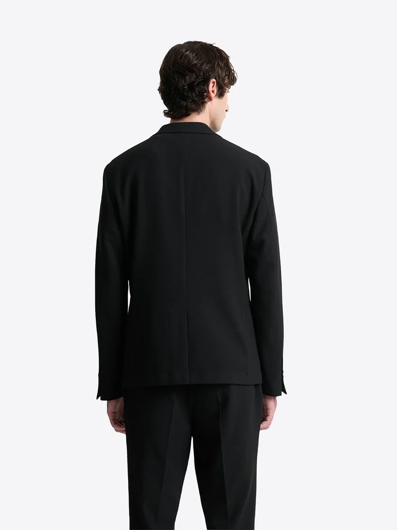 Veste de costume stretch en seersucker