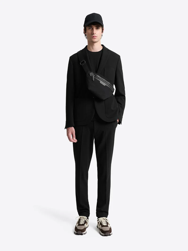 Veste de costume stretch en seersucker