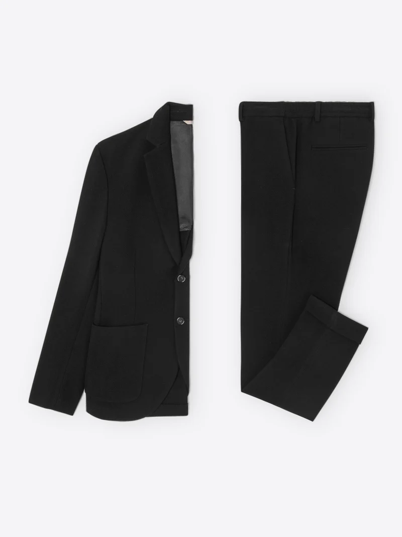 Veste de costume stretch en seersucker