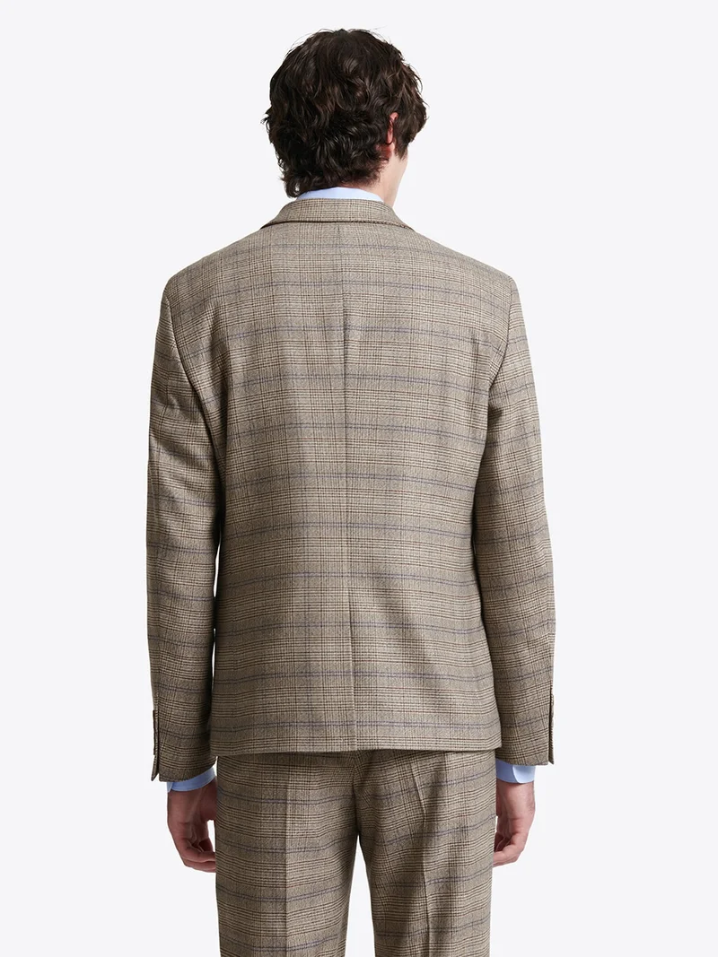 Veste de costume slim stretch à carreaux