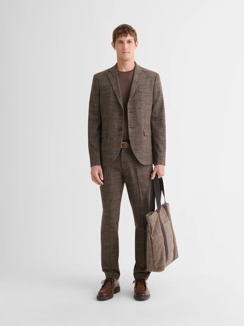 Veste de costume slim à carreaux