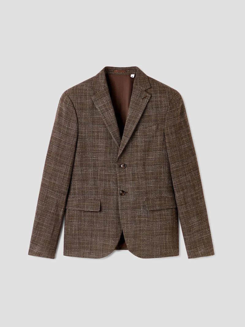 Veste de costume slim à carreaux