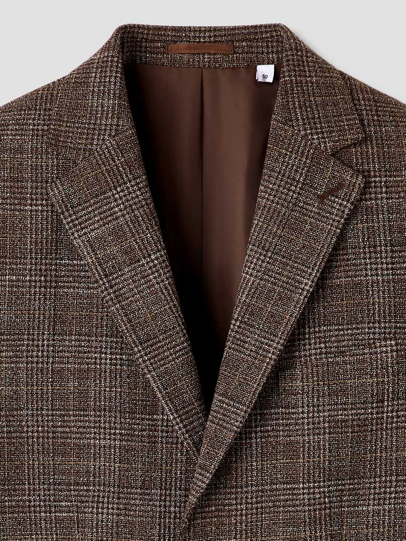 Veste de costume slim à carreaux