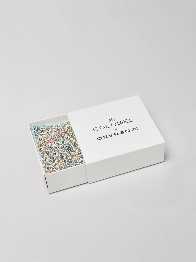 Pochette fleurie en coton - Le Colonel