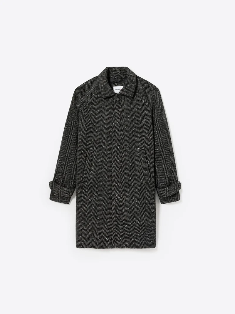 Pardessus fantaisie col chemise