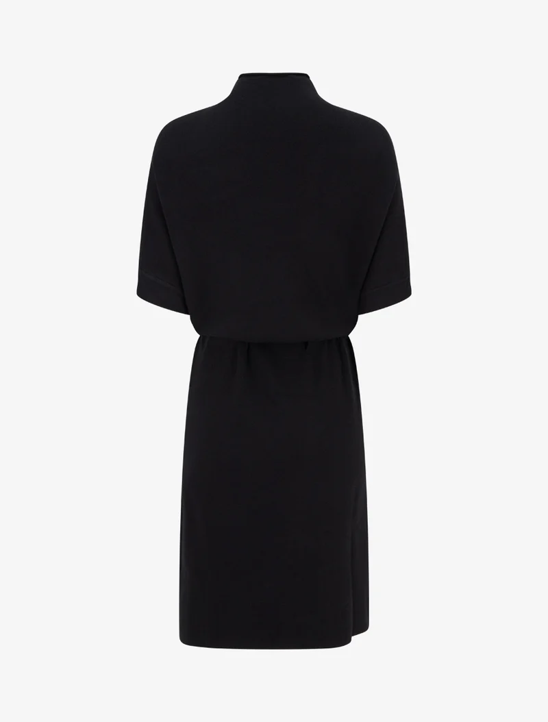 Robe pull droite et ceinturée - Noir