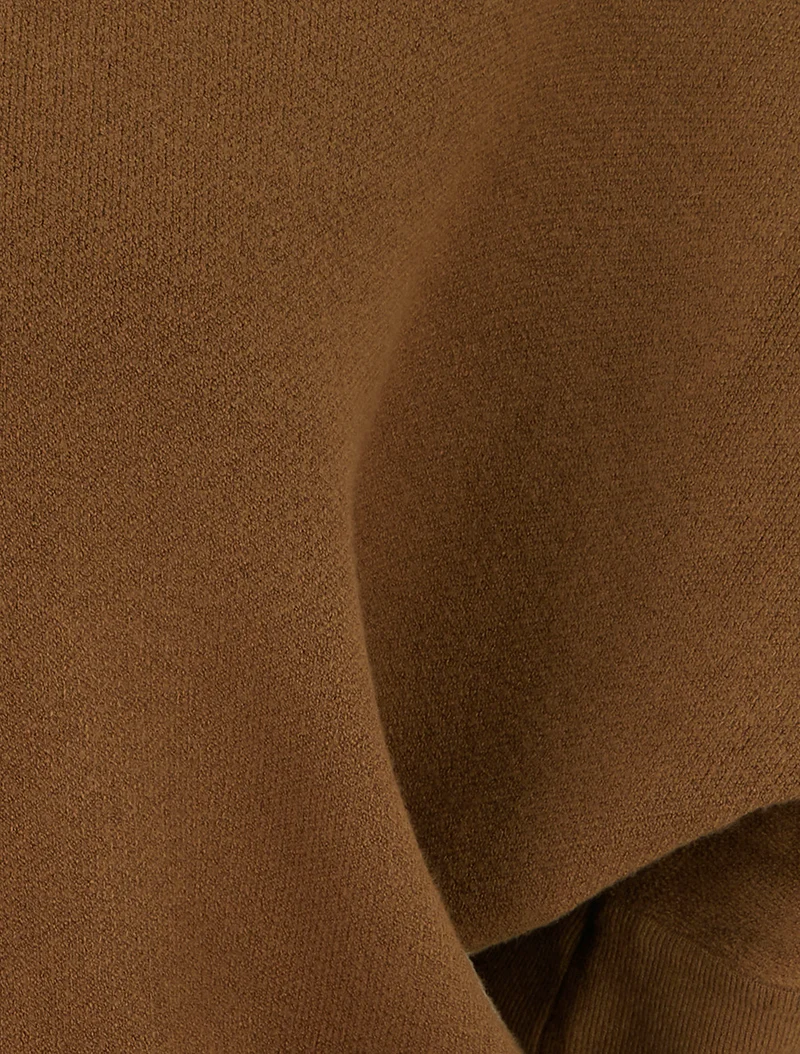 Robe pull droite et ceinturée - Camel