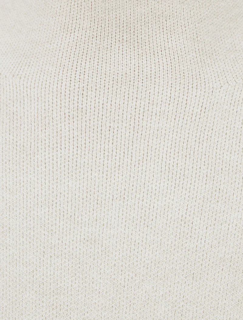 Robe pull droite et ceinturée - Beige