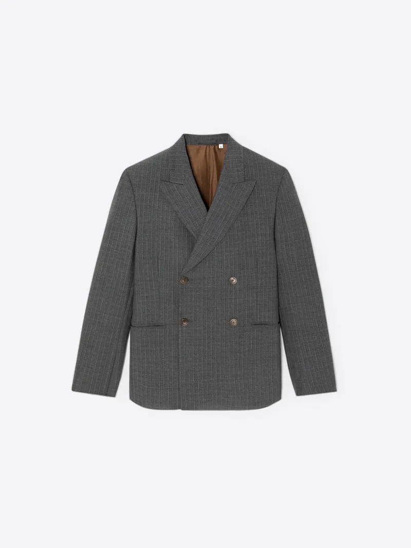 Veste de costume croisée en laine