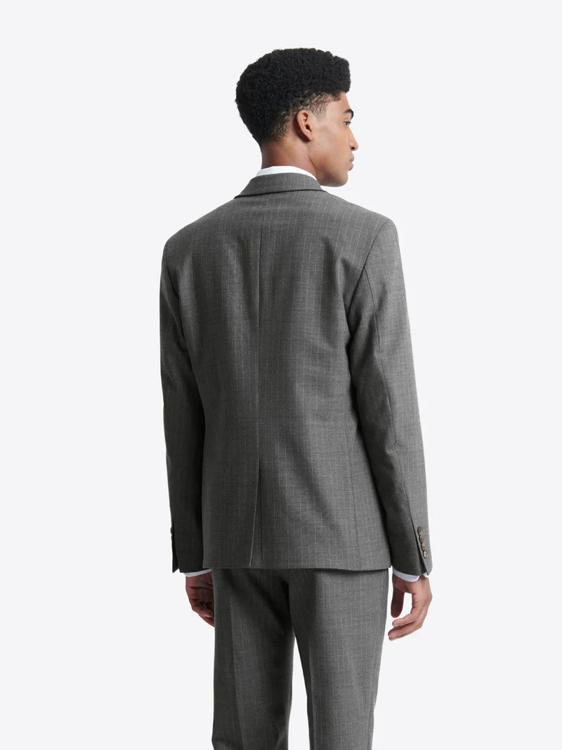 Veste de costume croisée en laine