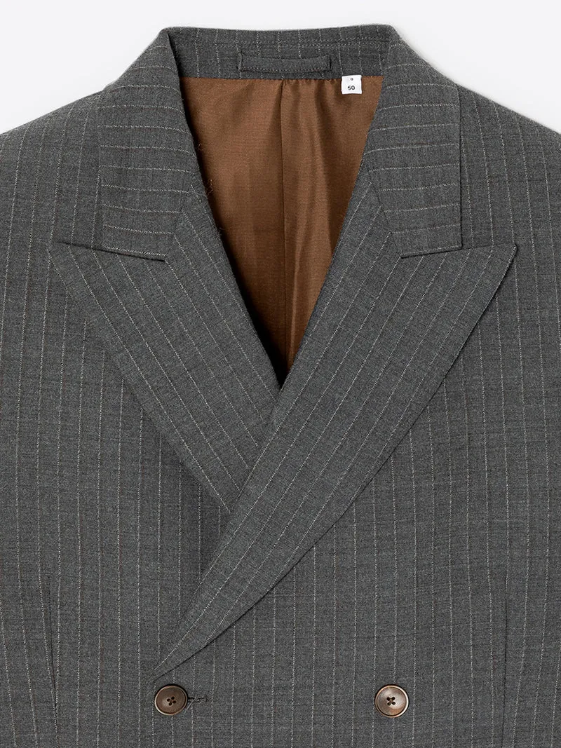 Veste de costume croisée en laine