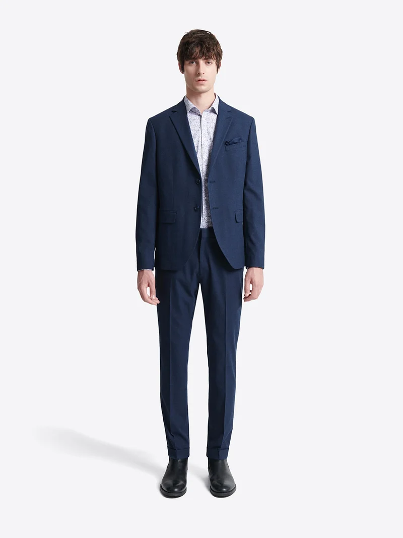 Veste de costume slim en flanelle