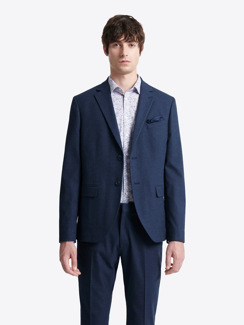 Veste de costume slim en flanelle