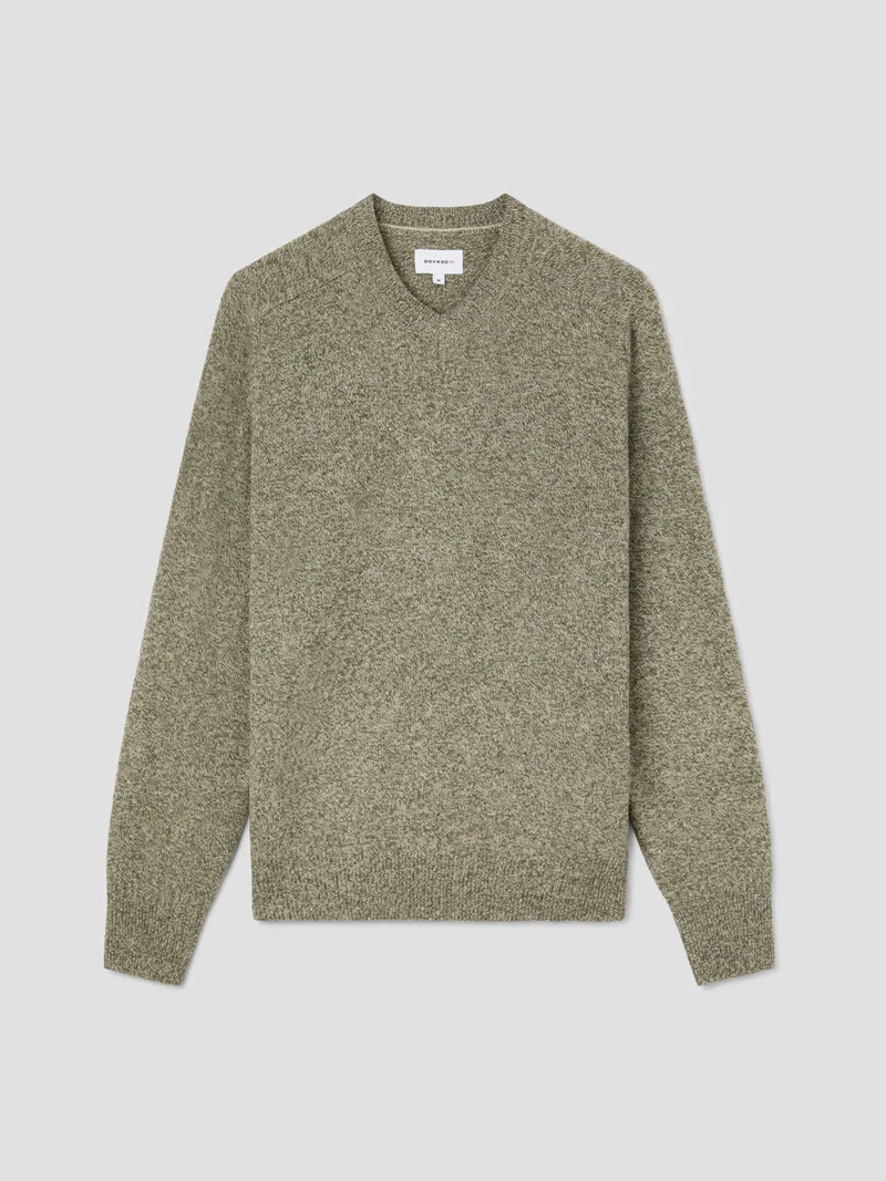 Pull col V en laine mélangée