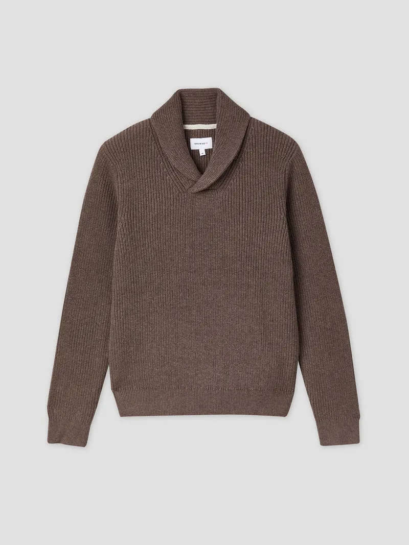 Pull col châle en coton cachemire