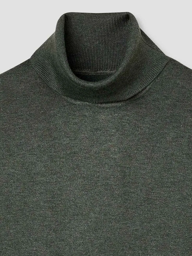Pull col roulé en jersey