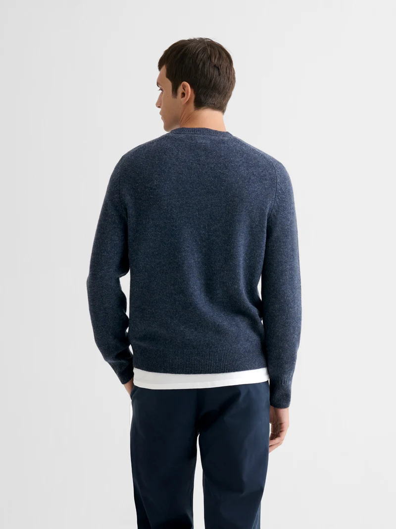 Pull col rond en laine mélangée
