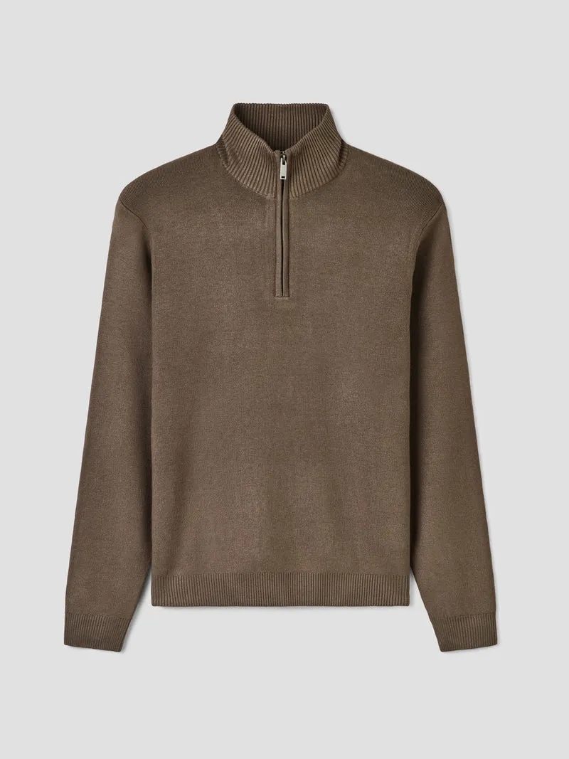 Pull col cheminée zippé