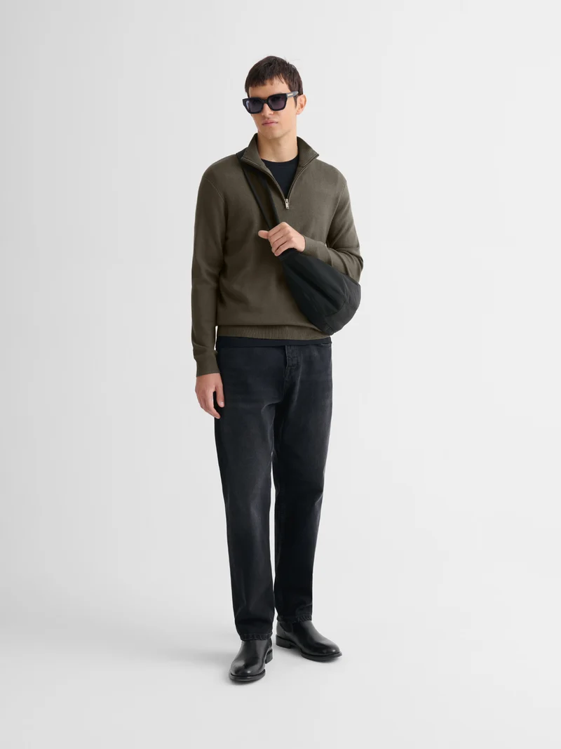 Pull col cheminée zippé