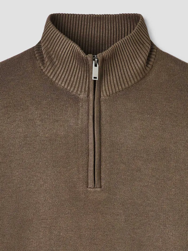 Pull col cheminée zippé