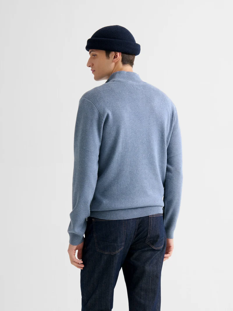 Pull col cheminée zippé