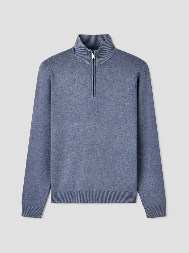Pull col cheminée zippé