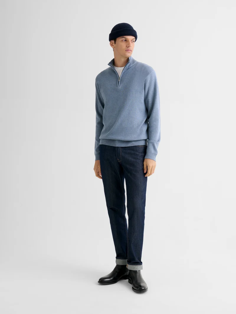 Pull col cheminée zippé