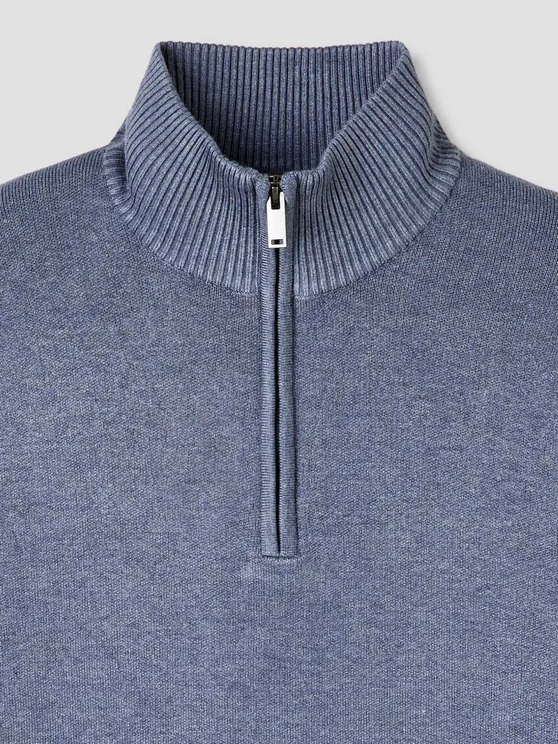 Pull col cheminée zippé