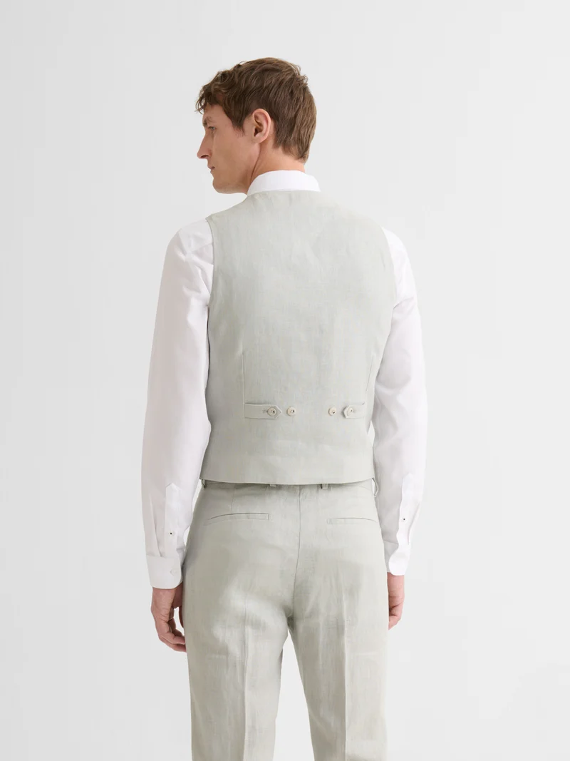 Gilet de costume en lin