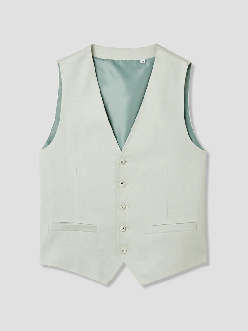Gilet de costume en lin