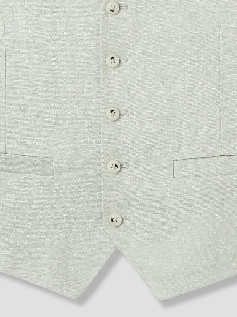 Gilet de costume en lin
