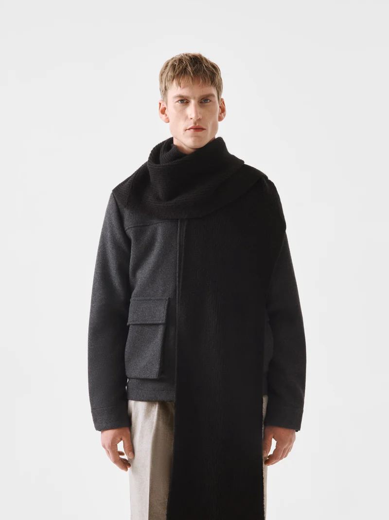 Echarpe capuche en maille - L'atelier