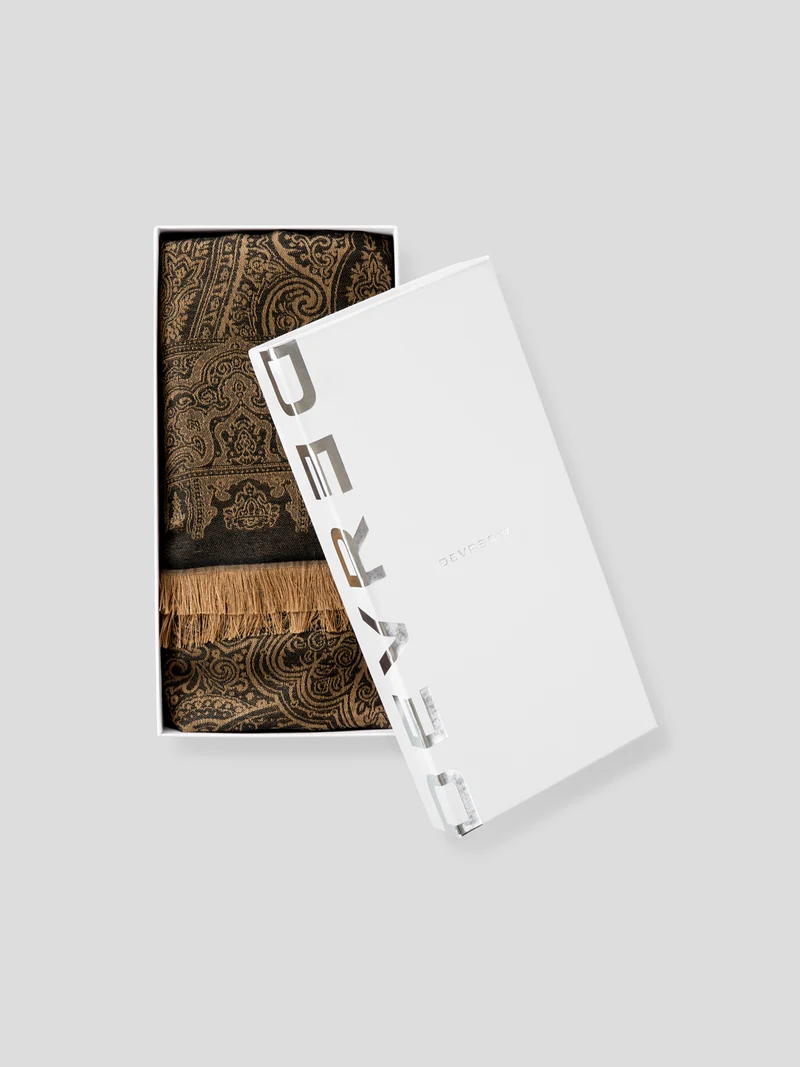 Coffret écharpe motif cachemire