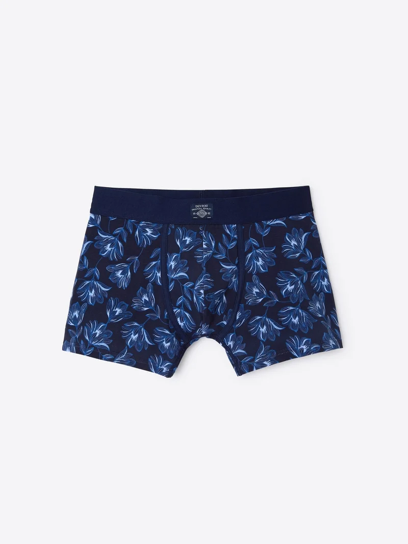 Boxer à fleurs en coton biologique