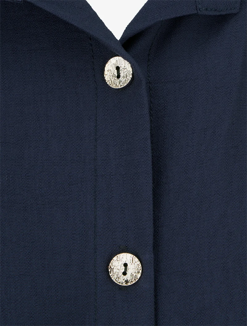 Chemise unie à nouer - Marine