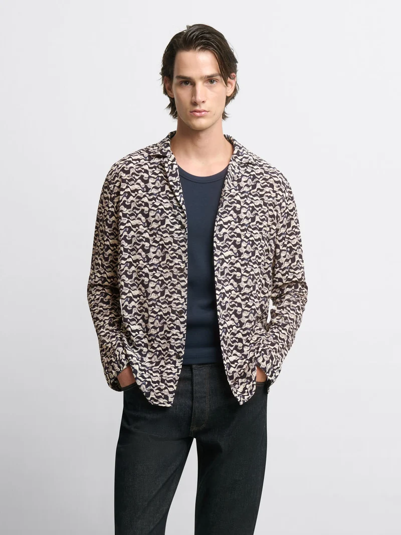 Chemise regular à motifs
