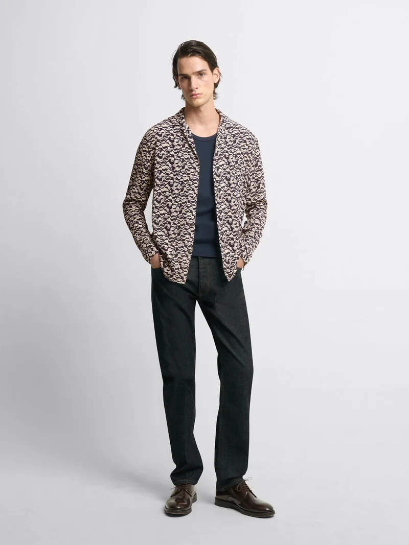 Chemise regular à motifs