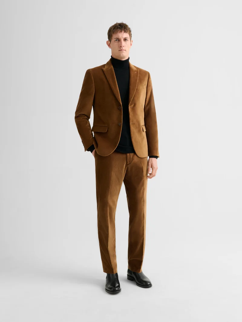 Veste de costume slim en velours