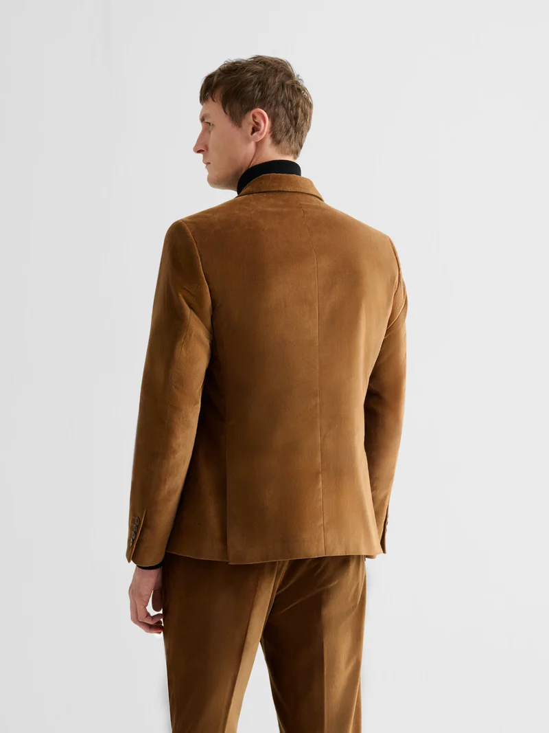 Veste de costume slim en velours
