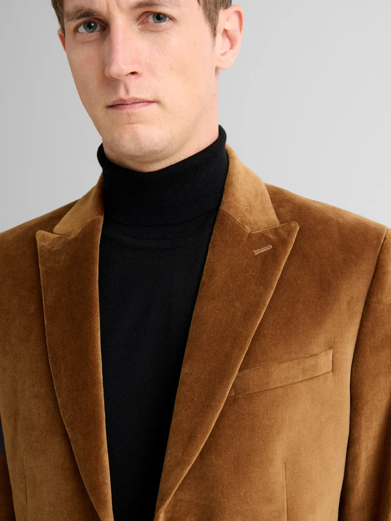 Veste de costume slim en velours