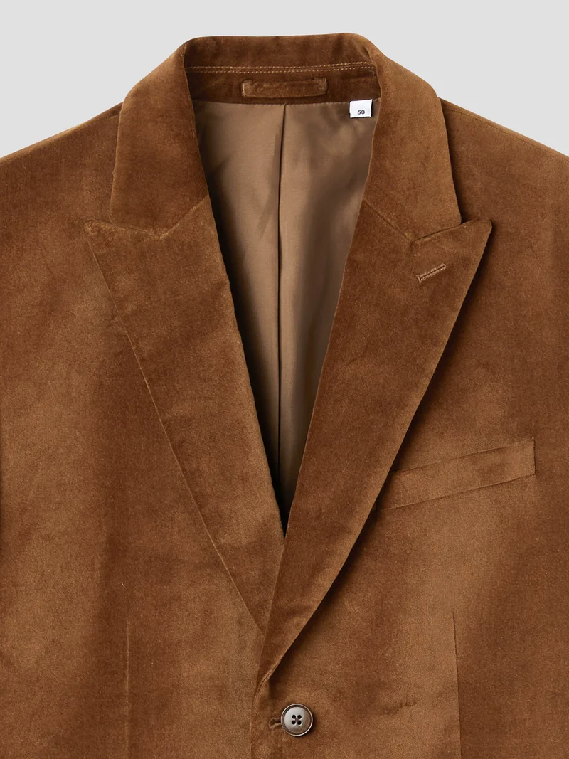 Veste de costume slim en velours