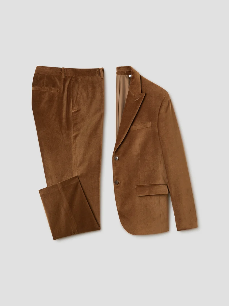 Veste de costume slim en velours