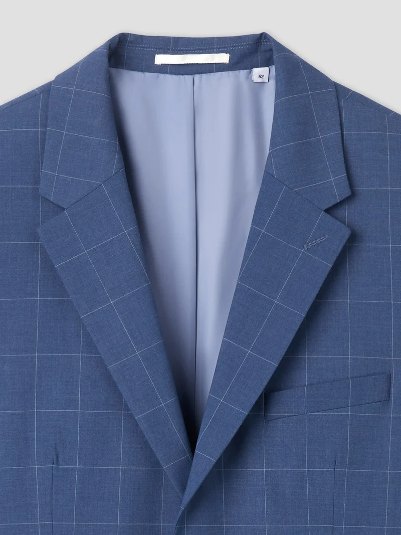 Veste de costume slim à carreaux