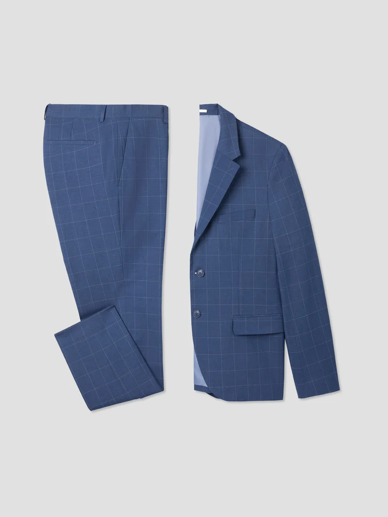 Veste de costume slim à carreaux