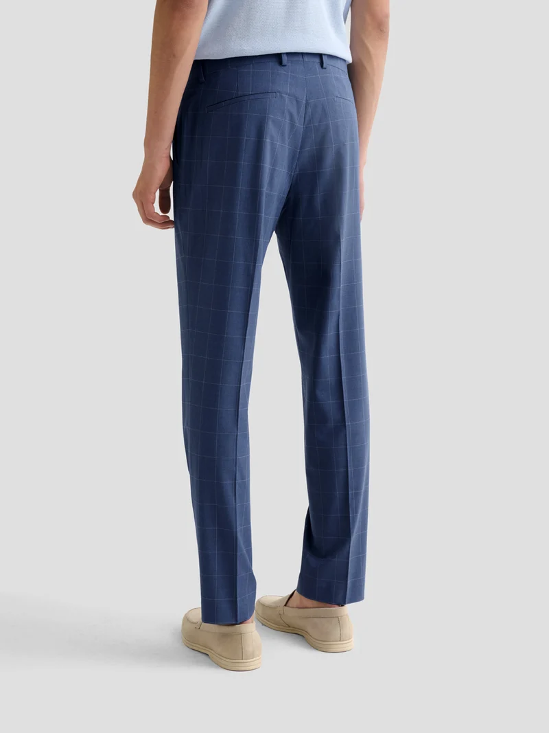 Pantalon de costume slim à carreaux