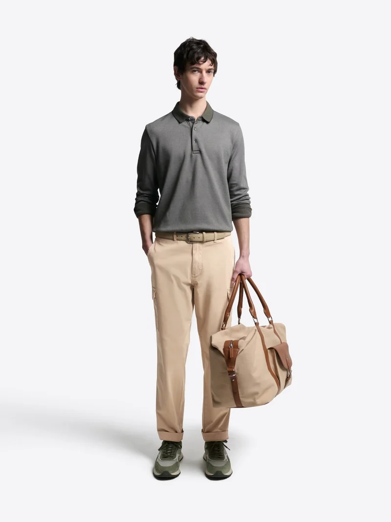 Pantalon cargo slim en coton stretch