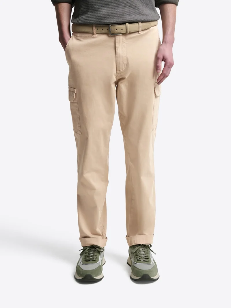 Pantalon cargo slim en coton stretch