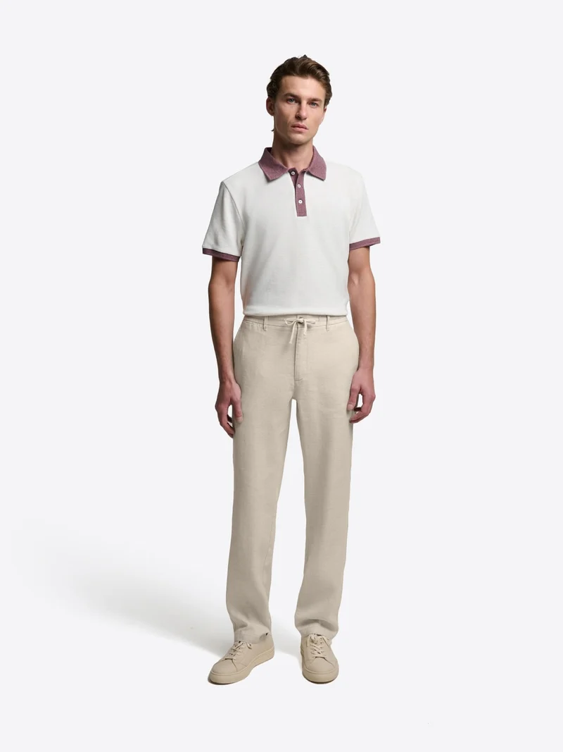 Chino en coton lin