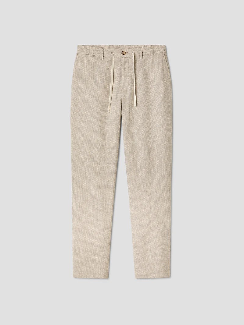 Chino slim en coton lin