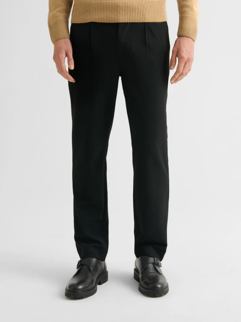 Pantalon regular taille élastiquée